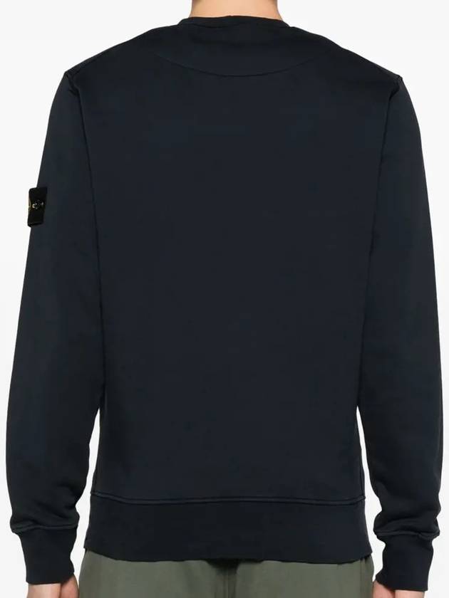 Wappen Patch Garment Dyed Sweatshirt Navy - STONE ISLAND - BALAAN 5