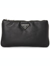 Leather Pouch Black - PRADA - BALAAN 2