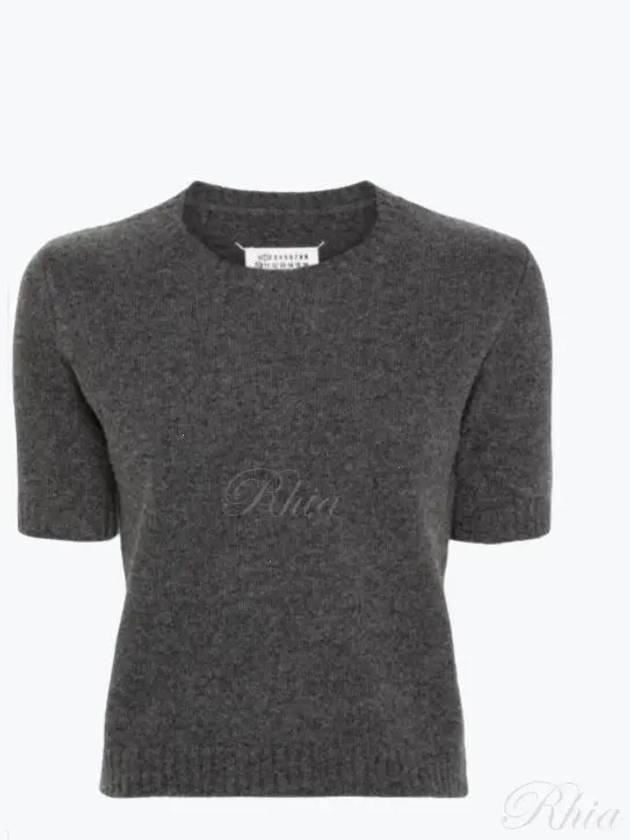 Washed Lambswool Crewneck Knit Top Grey - MAISON MARGIELA - BALAAN 2