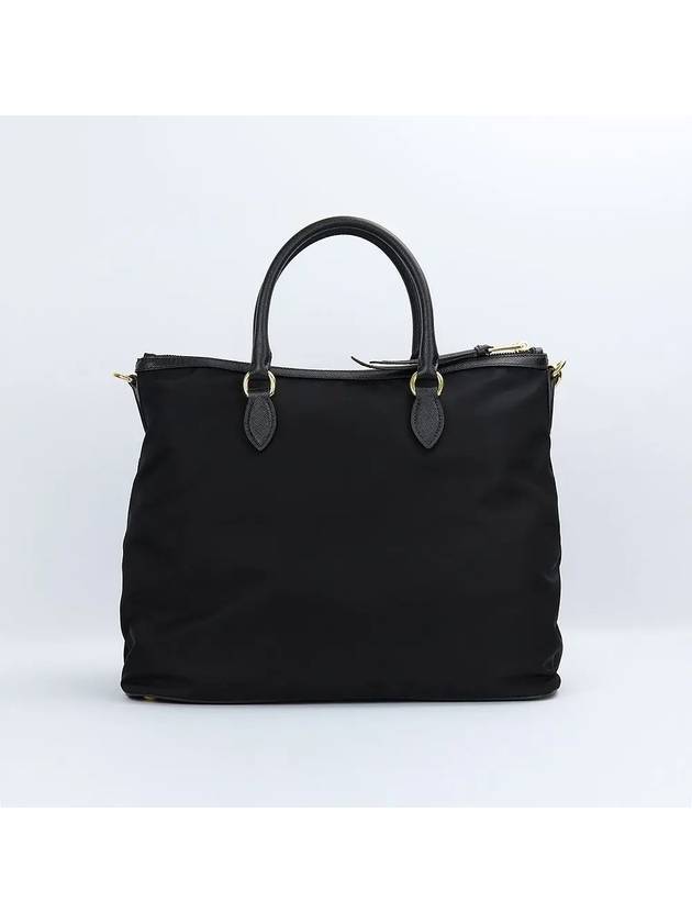 Tessuto Nylon Saffiano Tote Shoulder Bag Black - PRADA - BALAAN 3