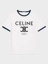 Paris T-Shirt in Cotton Jersey Black White - CELINE - BALAAN 2