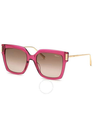 Chopard Brown Pink Gradient Square Ladies Sunglasses SCH353M 04GB 54 - CHOPARD - BALAAN 1