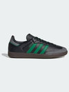 Samba OG Leather Low Top Sneakers Green Core Black - ADIDAS - BALAAN 2