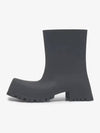 Square Toe Rubber Rain Boots Black - BALENCIAGA - BALAAN 2