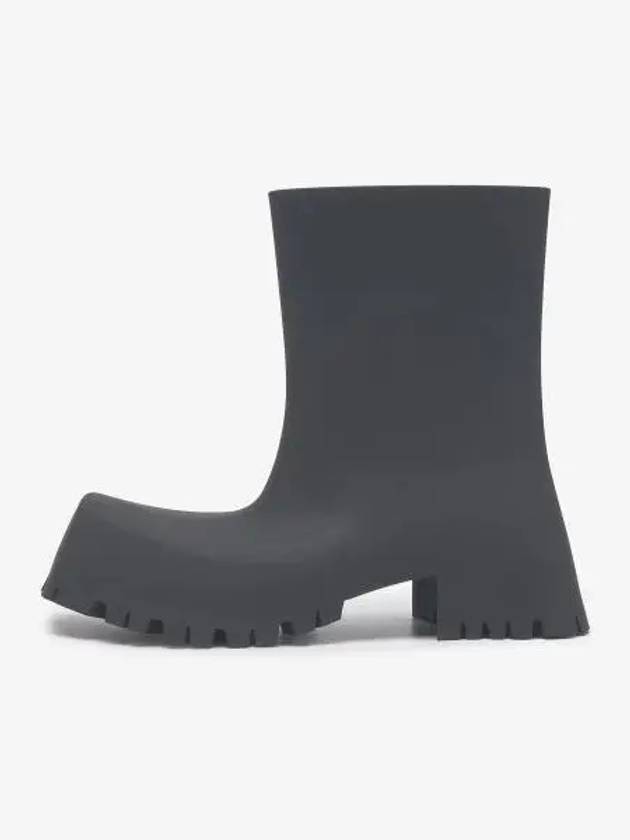 Square Toe Rubber Rain Boots Black - BALENCIAGA - BALAAN 2