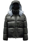 1A00063 68950 921 Women's ABBAYE Dark Gray Hooded Down Medium Padding - MONCLER - BALAAN 1