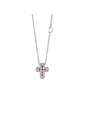 Belle Epoque Diamonds Ruby Necklace Silver - DAMIANI - BALAAN 1