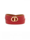 30 Montaigne Double Calfskin Bracelet Red - DIOR - BALAAN 2