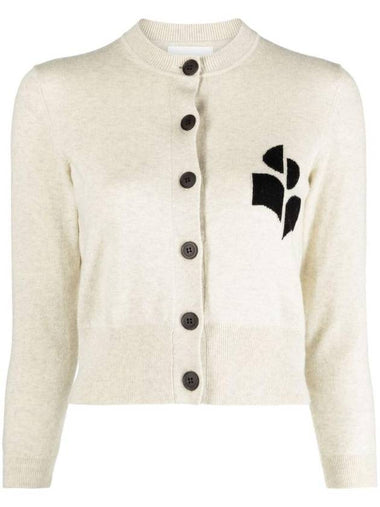 Newton Cotton Cardigan Light Grey - ISABEL MARANT ETOILE - BALAAN 1