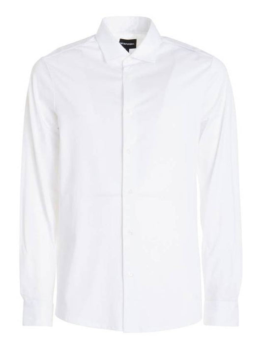 Men's Long Sleeve Shirt White - EMPORIO ARMANI - BALAAN 1