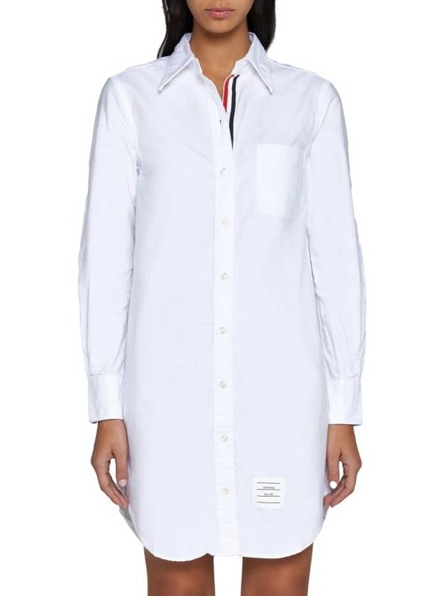 RWB Cotton Shirt Dress White - THOM BROWNE - BALAAN 3