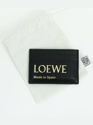 Logo Print Card Holder Wallet Black CLE0322X011100 - LOEWE - BALAAN 1