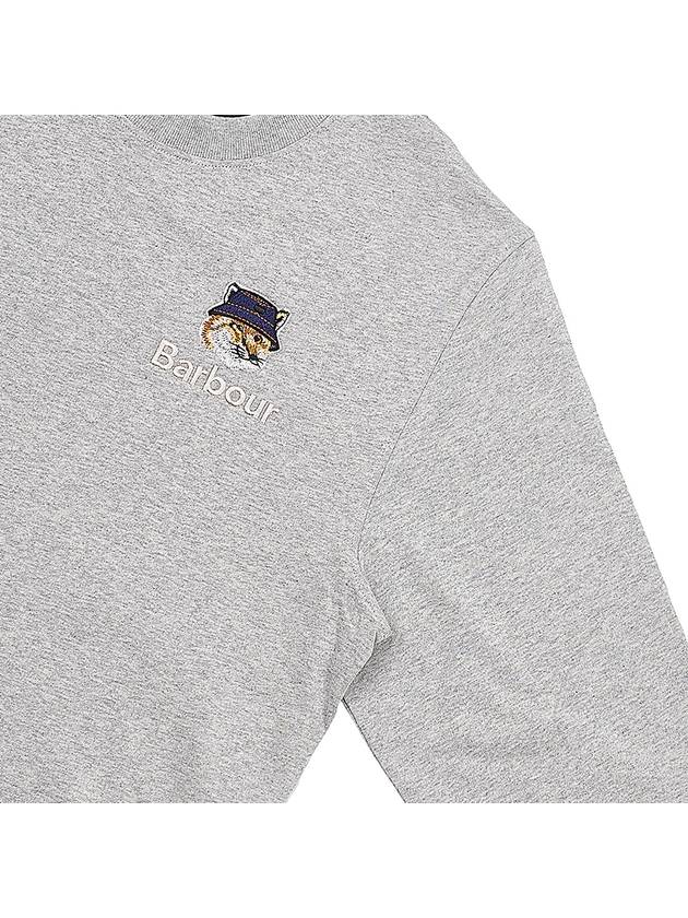 Fox Head Patch Crew Neck Long Sleeve T-Shirt Grey - BARBOUR - BALAAN 5