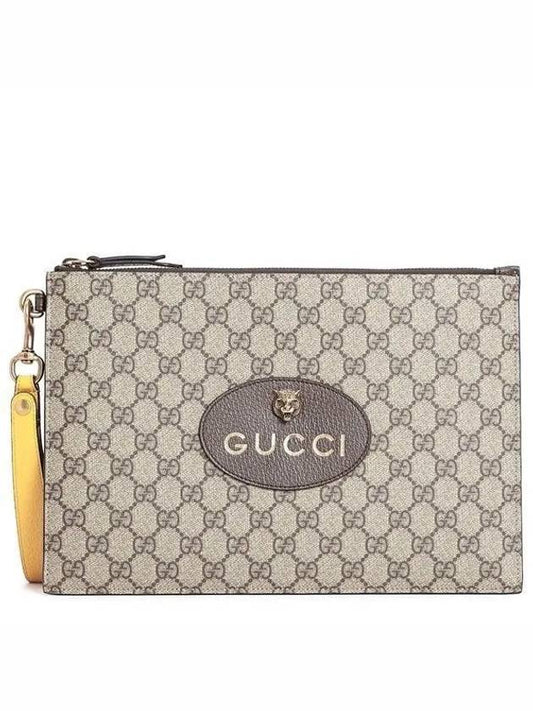 Neo Vintage GG Supreme Clutch Bag Beige Ebony - GUCCI - BALAAN 2