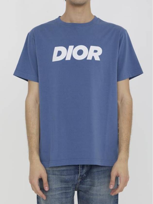 Christian short sleeve t-shirt 483J696D0847C580 BLUE - DIOR - BALAAN 1