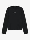 Logo Crew Neck Long Sleeve T-Shirt Black - JIL SANDER - BALAAN 2