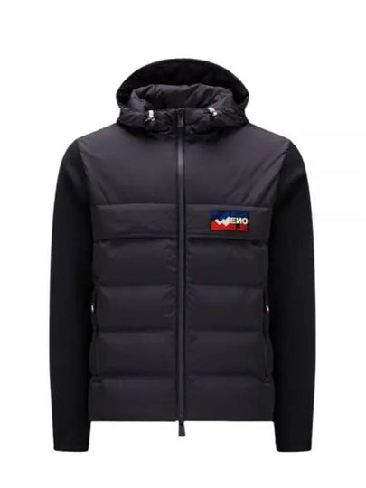 Padded Zip-Up Cardigan Black - MONCLER - BALAAN 2