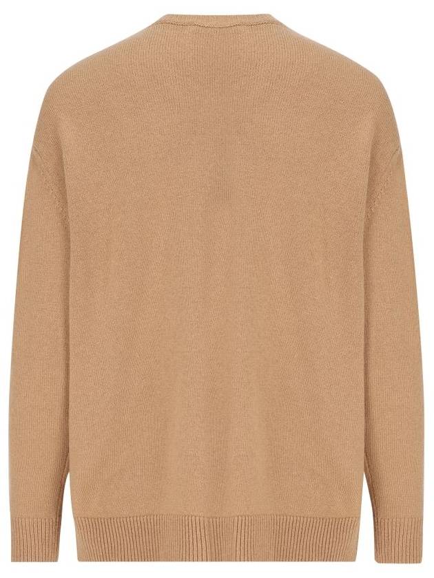 Plata Crew Neck Knit Top Beige - MAX MARA - BALAAN 3