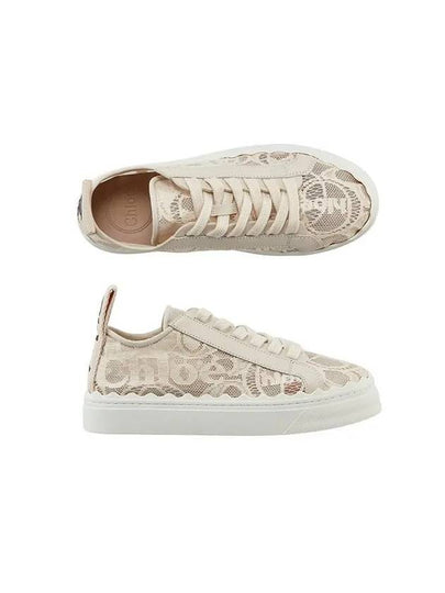 Lauren Lace Low Top Sneakers Mild Beige - CHLOE - BALAAN 2