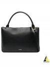 Logo Print Calf Leather Shoulder Bag Black - JIL SANDER - BALAAN 2