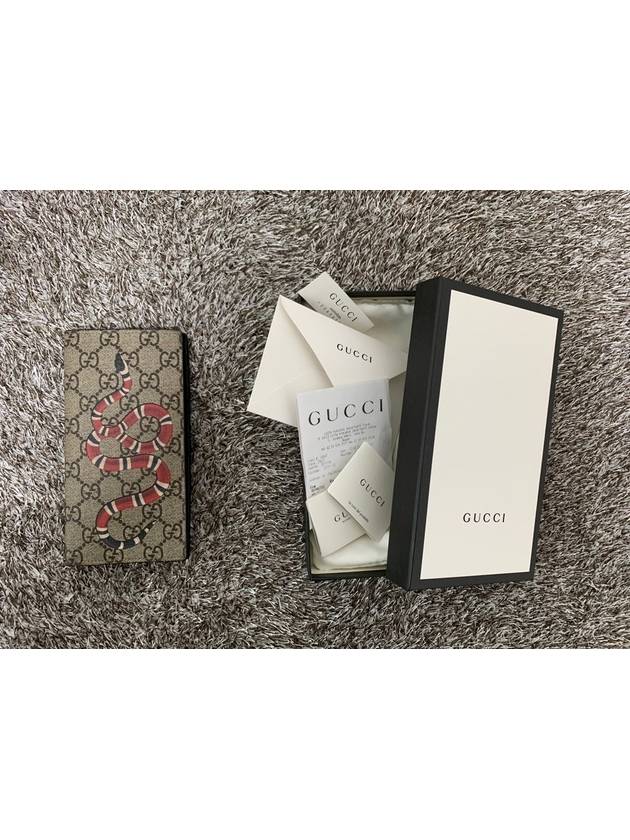 Snake printed long wallet - GUCCI - BALAAN 6