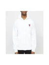 Double Heart Wappen Zip Up Hoodie White - COMME DES GARCONS - BALAAN 7