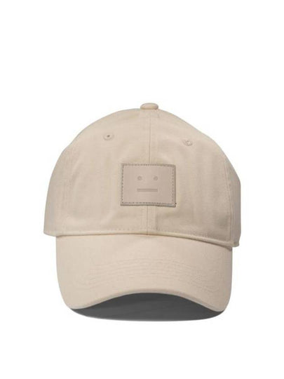 Leather Face Patch Ball Cap Oatmeal - ACNE STUDIOS - BALAAN 2