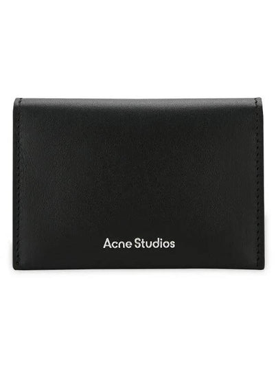 Folded Leather Card Wallet Black - ACNE STUDIOS - BALAAN 2