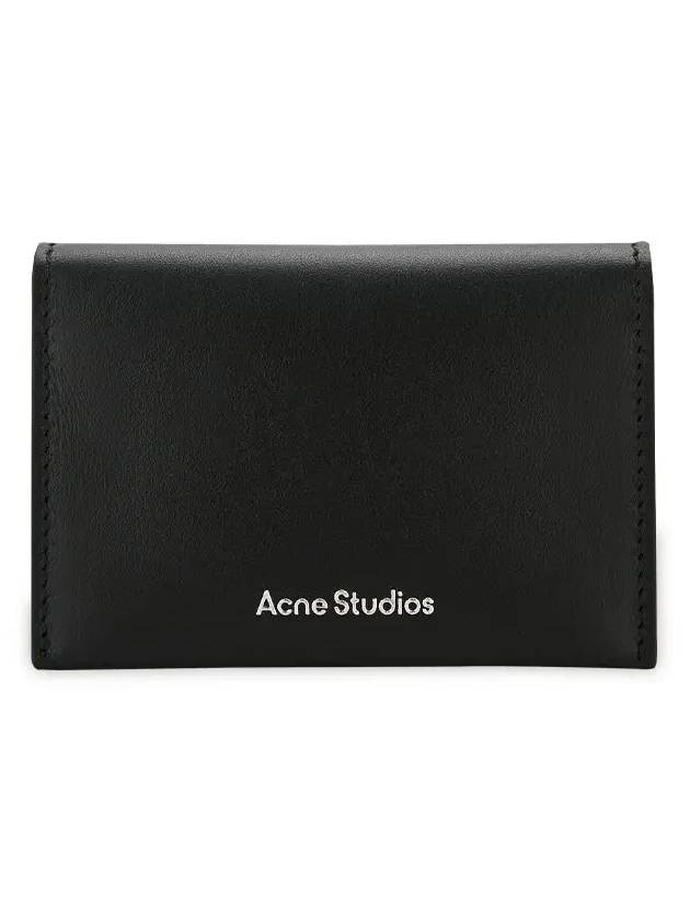 Folded Leather Card Wallet Black - ACNE STUDIOS - BALAAN 4