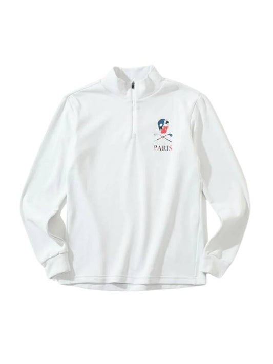 Medoc Super Micro Fleece Quarter Zip Up Long Sleeve T Shirt White - MARK & LONA - BALAAN 1