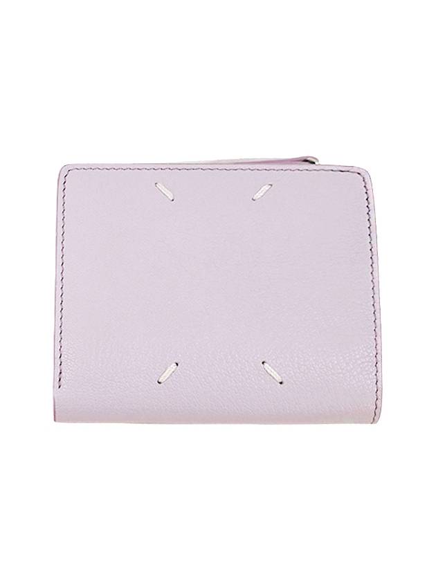 Four-Stitch Leather Half Wallet Purple - MAISON MARGIELA - BALAAN 2