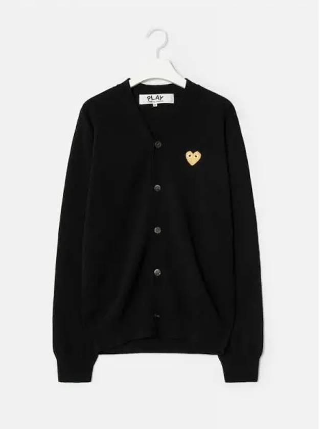 Unisex Gold Heart Wappen Spring Fall Cardigan Black Domestic Product GM0024010927789 - COMME DES GARCONS PLAY - BALAAN 1