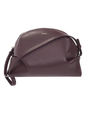 Judy leather mini cross bag burgundy - CHLOE - BALAAN.