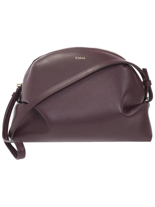 Judy leather mini cross bag burgundy - CHLOE - BALAAN.
