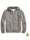 Classic Embroidered Logo Zip Up Hoodie Grey - POLO RALPH LAUREN - BALAAN 2