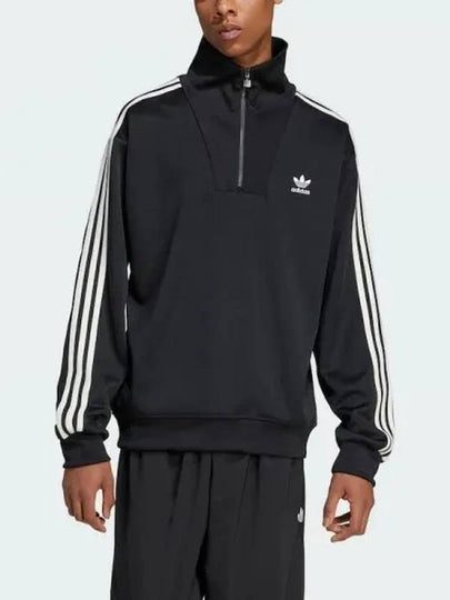 Funnel Neck Half Zip-Up Track Jacket Black - ADIDAS - BALAAN 2