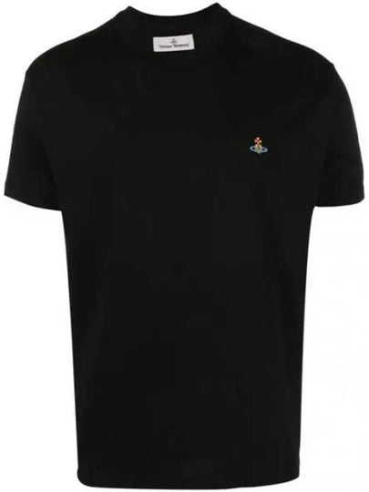 ORB Logo Cotton Short Sleeve T-Shirt Black - VIVIENNE WESTWOOD - BALAAN 2