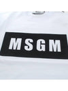 20SS Men's Logo Print Short Sleeve WhiteBlack 2840MM67 01 - MSGM - BALAAN 3