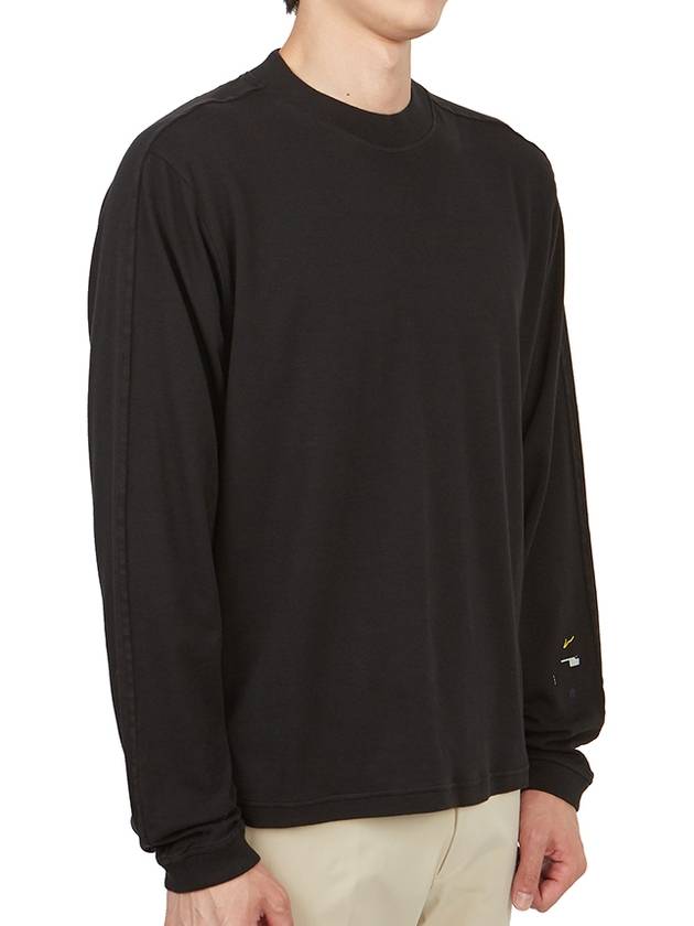 Shadow Project Interlock Mako Cotton Long Sleeve T-Shirt Black - STONE ISLAND - BALAAN 4