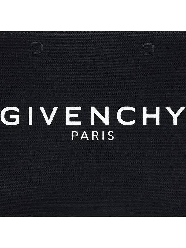 Mini G-Tote Shopping Bag In Canvas Black - GIVENCHY - BALAAN 4