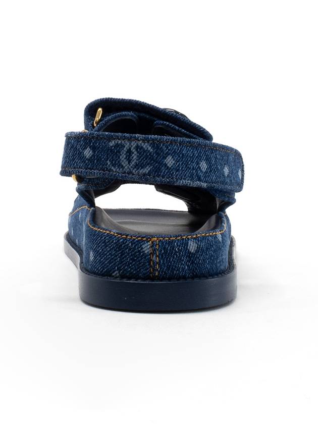 Velcro leather sandals blue G35927 - CHANEL - BALAAN 5