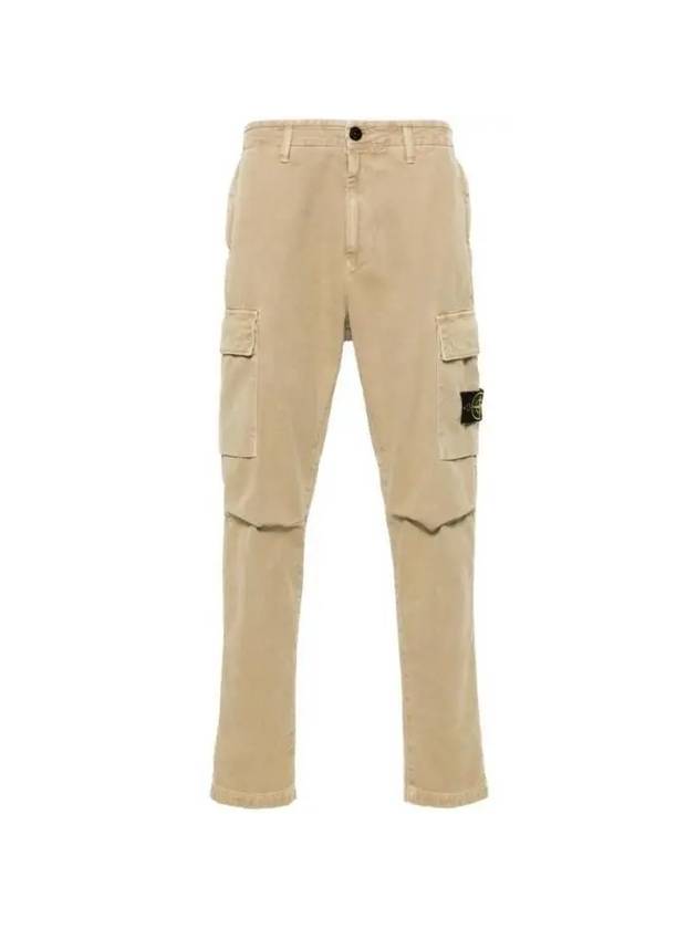 Compass Badge Cargo Straight Pants Beige - STONE ISLAND - BALAAN 2