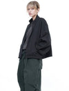 Women s SCWJ BK Seersucker Crop Windbreaker Jumper Black - CHANCE'S NOI - BALAAN 8