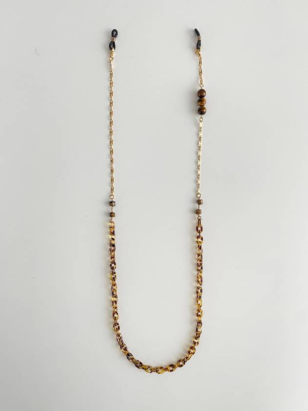 tiger's eye chain glasses necklace - ELYONA - BALAAN 3