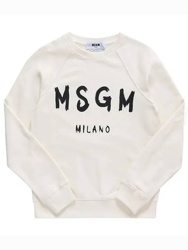 Brush Logo Printing Sweatshirt Ivory - MSGM - BALAAN 3