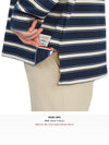 Stripe Jersey Oversized Long Sleeve T-Shirt Navy - THOM BROWNE - BALAAN 10