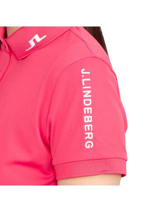 Tour Tech Short Sleeve PK Shirt Azalea - J.LINDEBERG - BALAAN 9