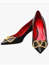 V Logo Signature Smooth Leather Pumps Heels Black - VALENTINO - BALAAN 4