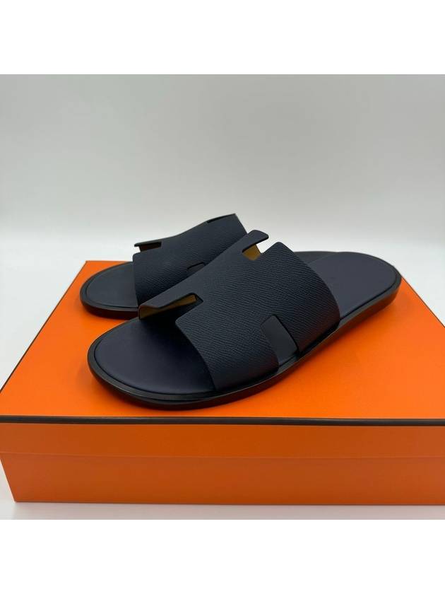 Izmir Leather Slippers Marine Brown - HERMES - BALAAN 2