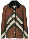 Chevron Check Diamond Quilted Jacket Dark Birch Brown - BURBERRY - BALAAN 2